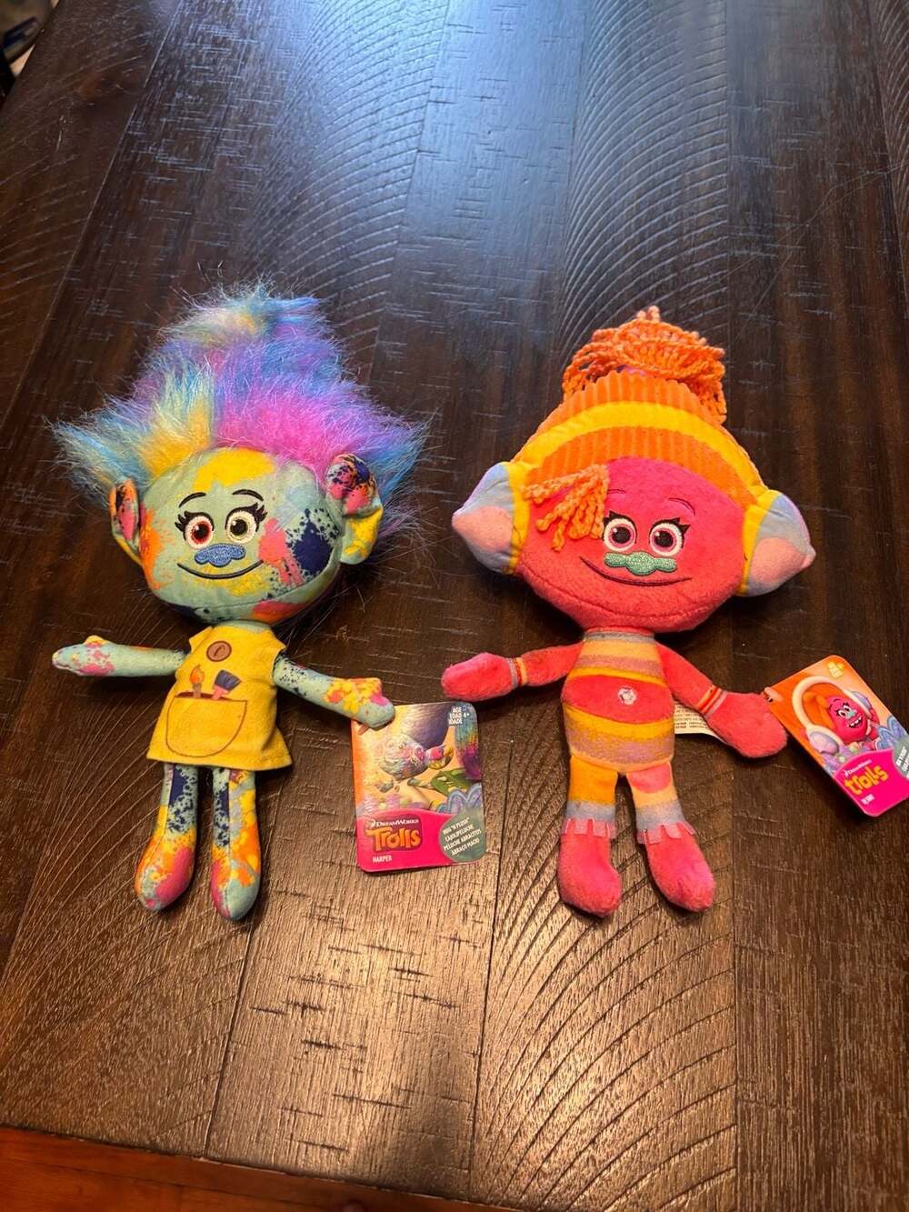 DreamWorks Trolls Hug 'N Plush DJ Suki & Harper Lot